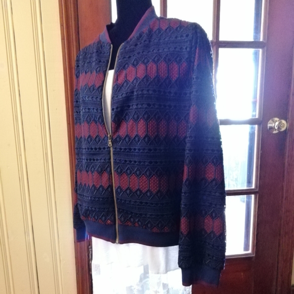 Trina Turk Jackets & Blazers - Trina Turk Luxury Lace Bomber Jacket, XL